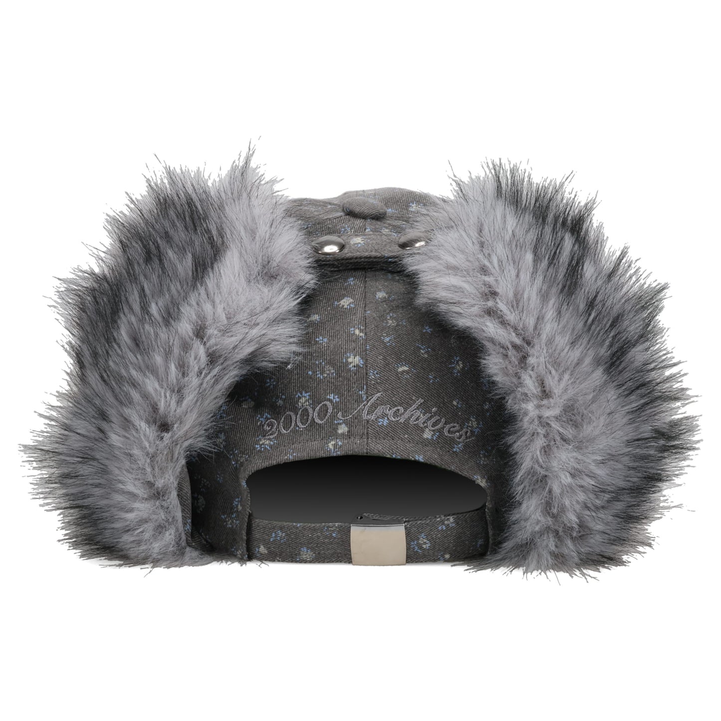 ARCHIVES DAISY FUR EARFLAP CAP / GREY