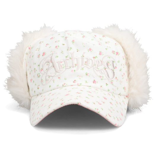 ARCHIVES DAISY FUR EARFLAP CAP / IVORY