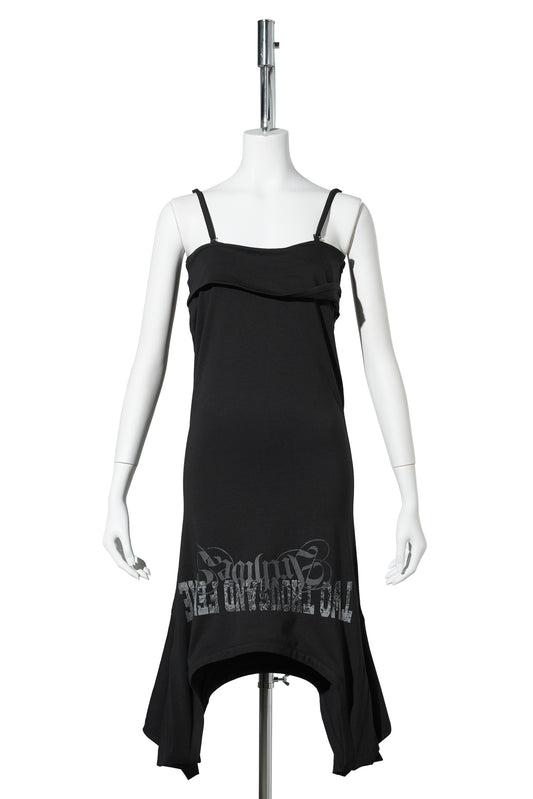 DRAPED TEE SKIRT / BLACK