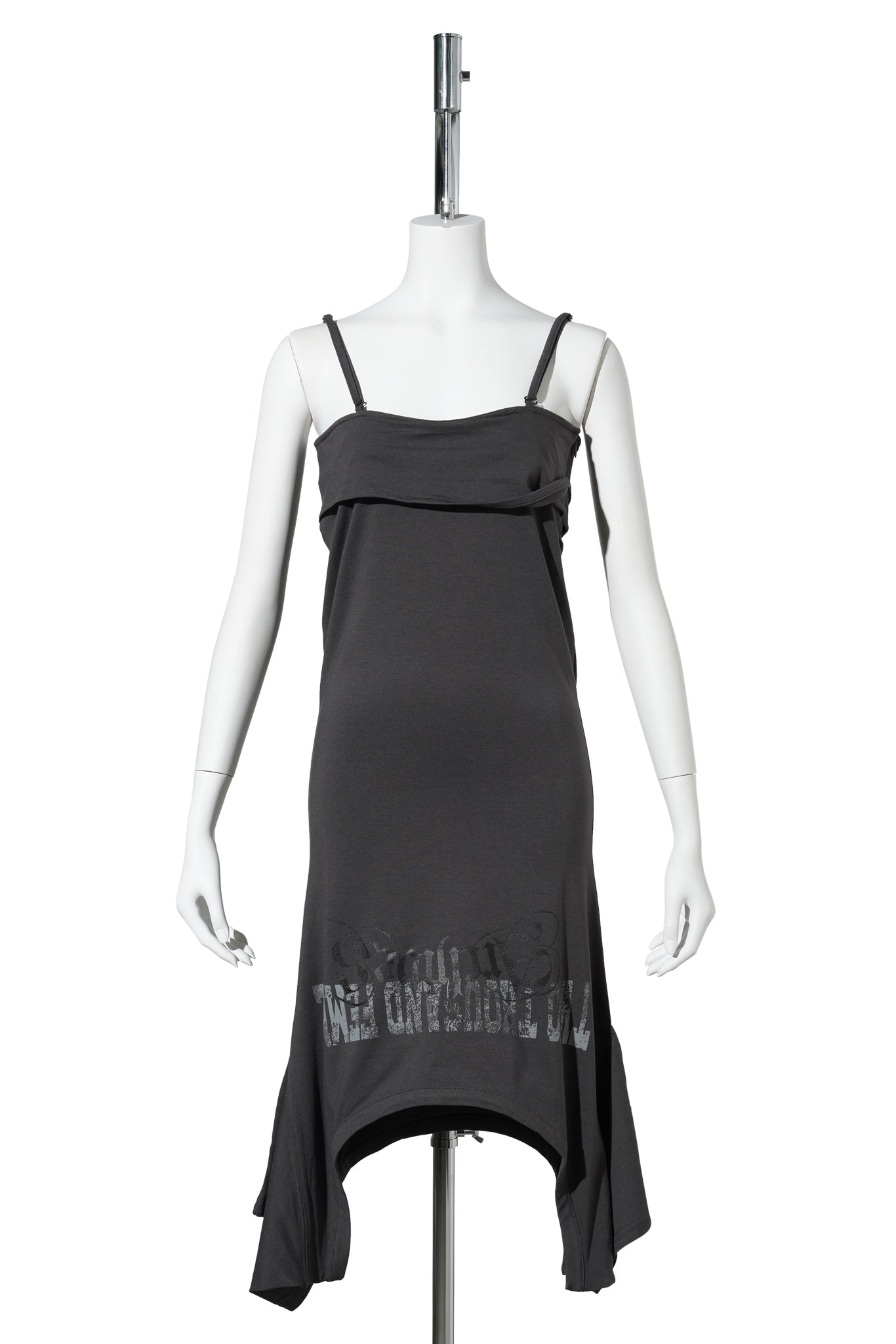 DRAPED TEE SKIRT / CHARCOAL