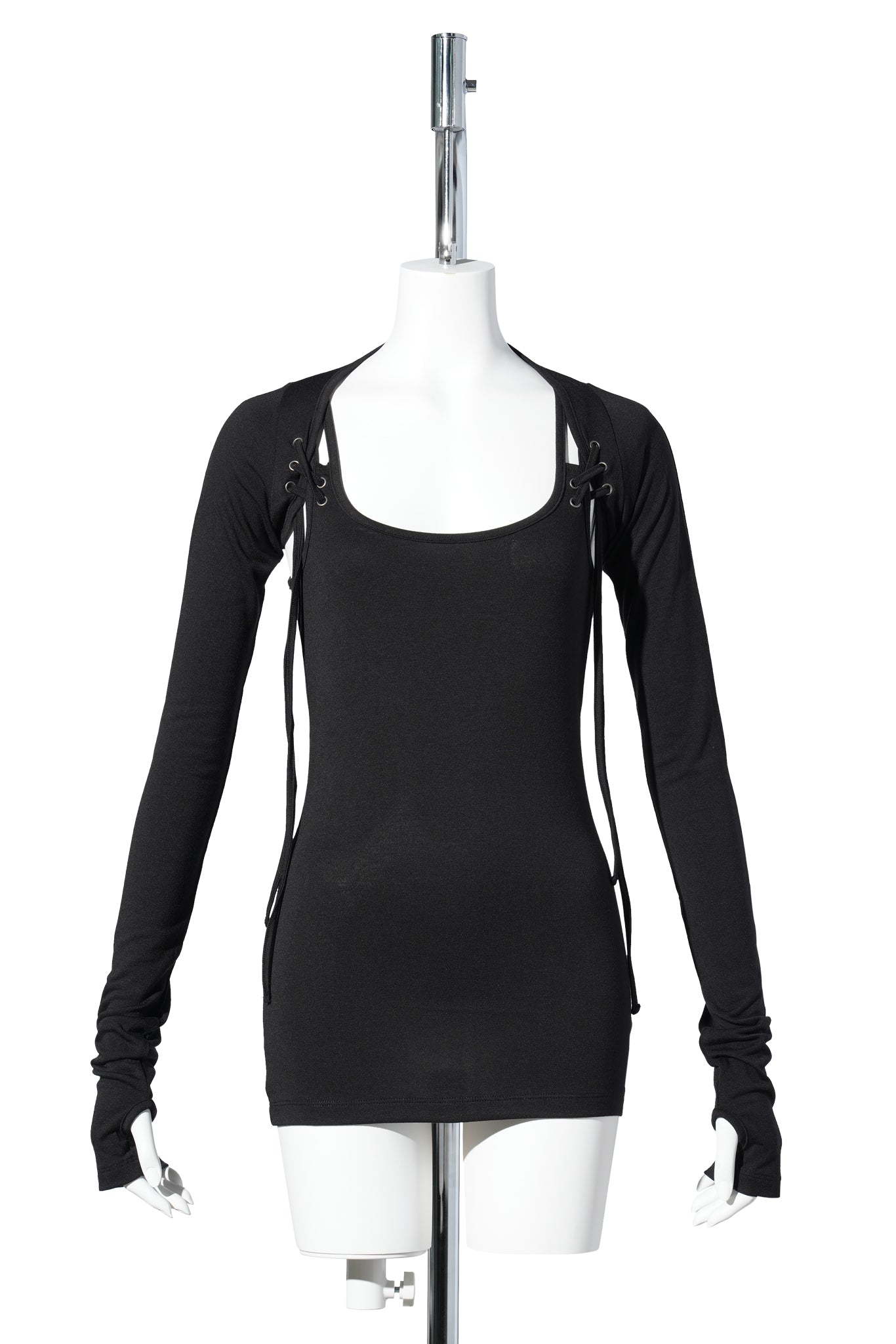 EYELET BOLERO SET-UP / BLACK