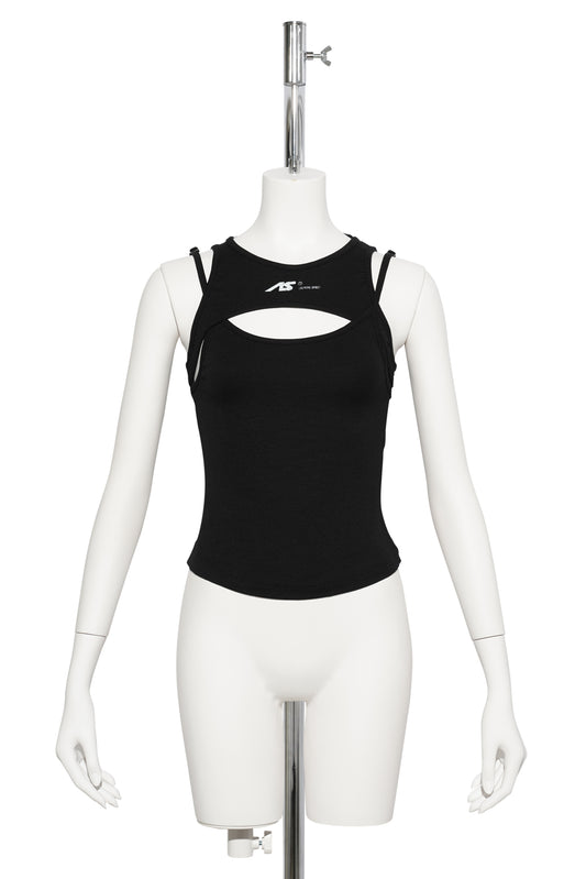 VALE LAYERED TANK / BLACK