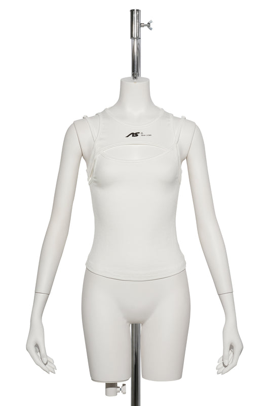 VALE LAYERED TANK / WHITE