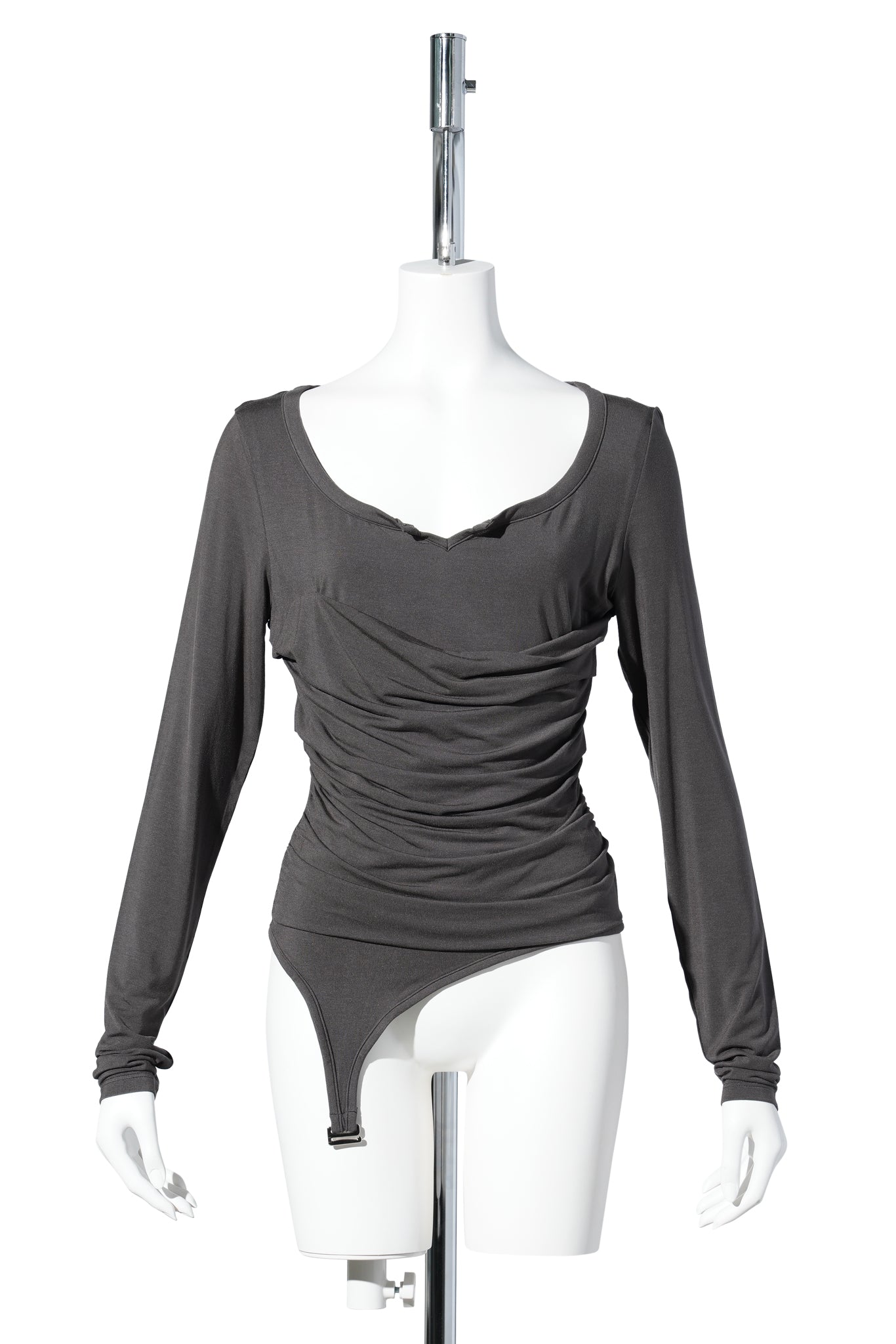 LEXI GARTER TOP / CHARCOAL