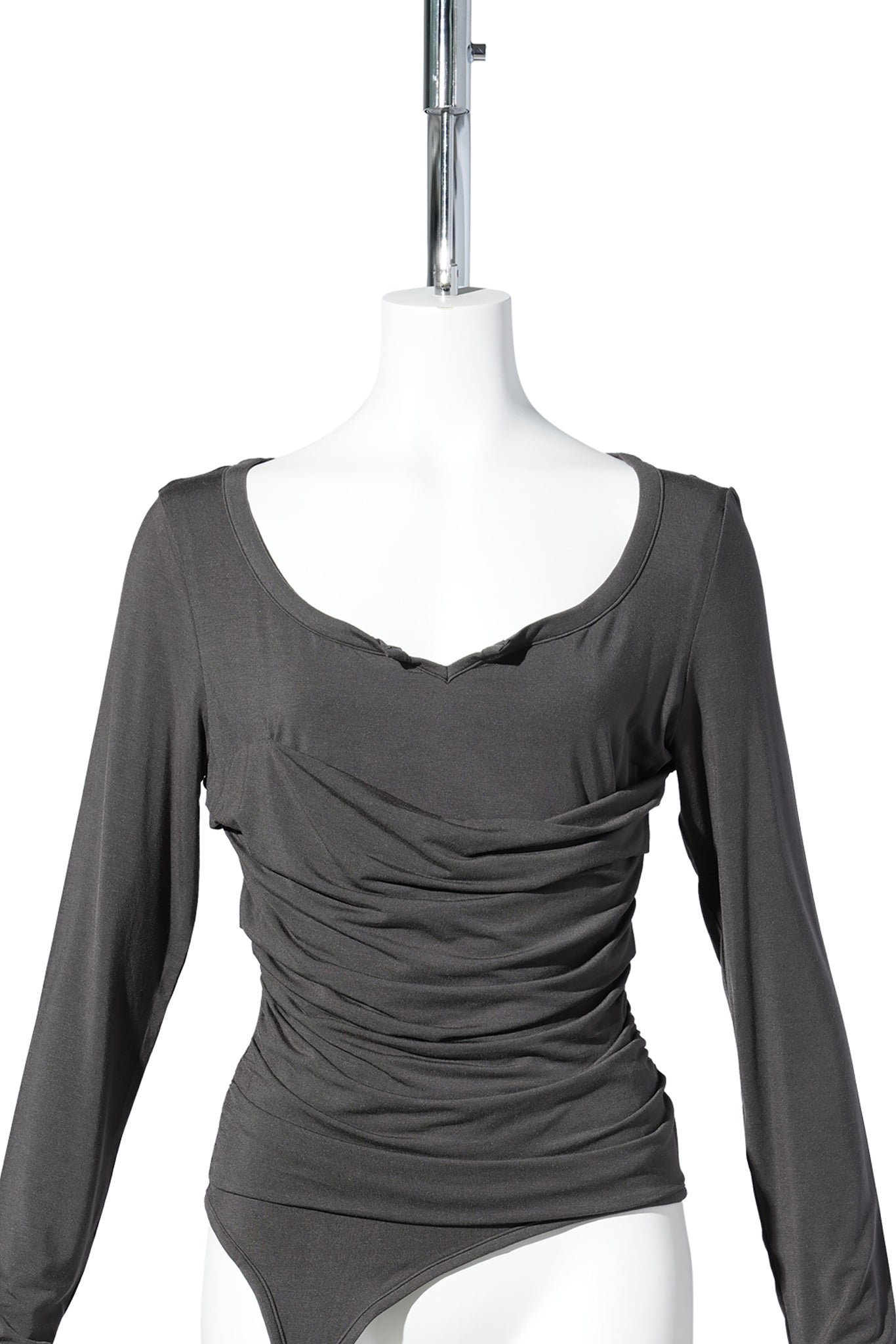 LEXI GARTER TOP / CHARCOAL