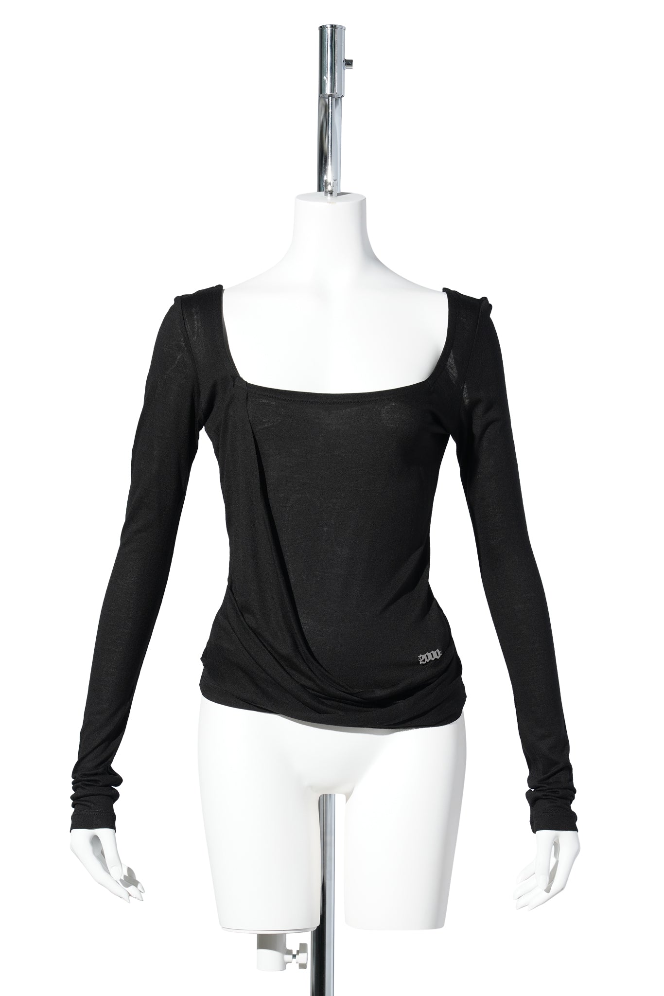 KAIA DRAPED TOP / BLACK