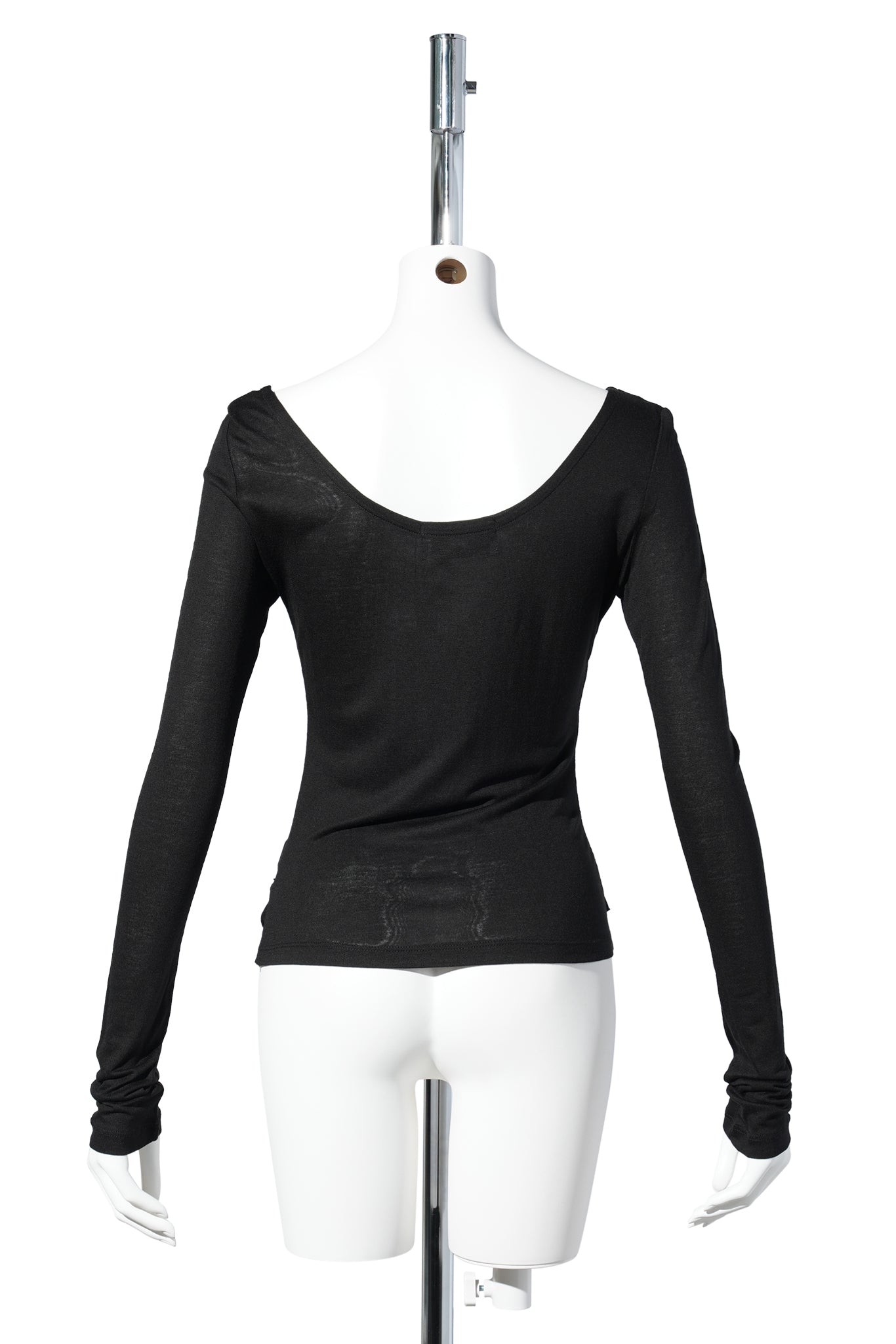KAIA DRAPED TOP / BLACK