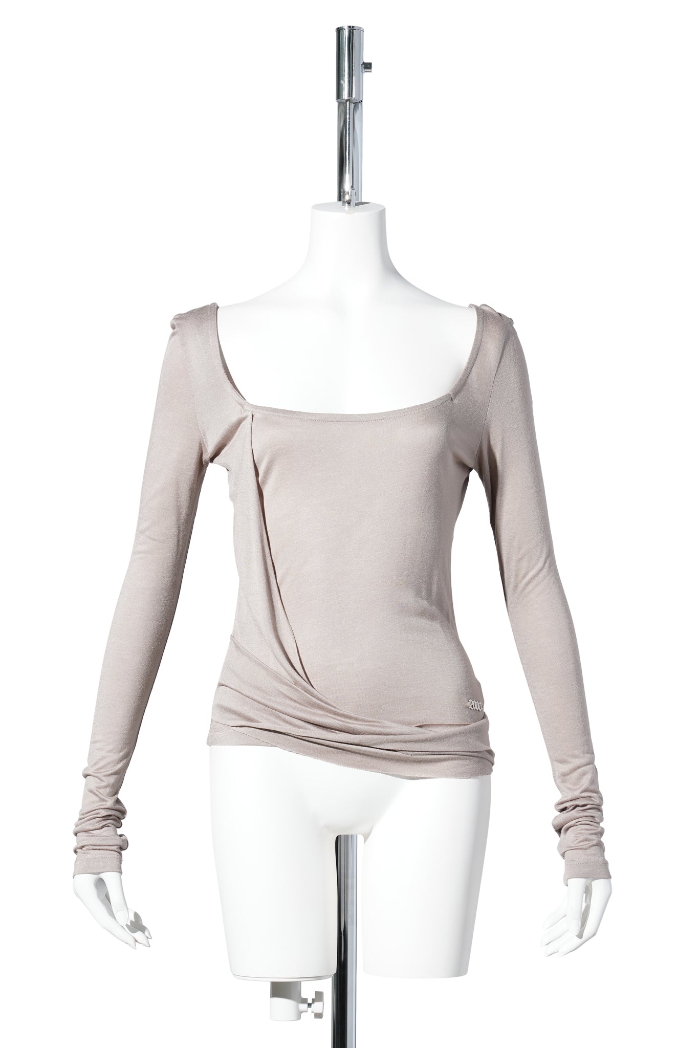 KAIA DRAPED TOP / MOCHA