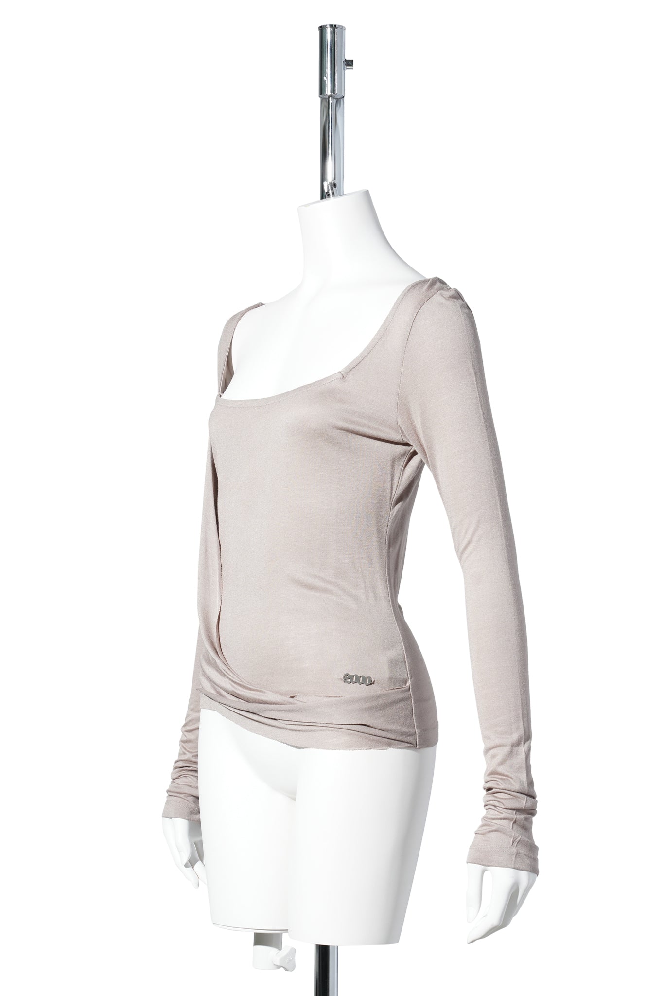 KAIA DRAPED TOP / MOCHA