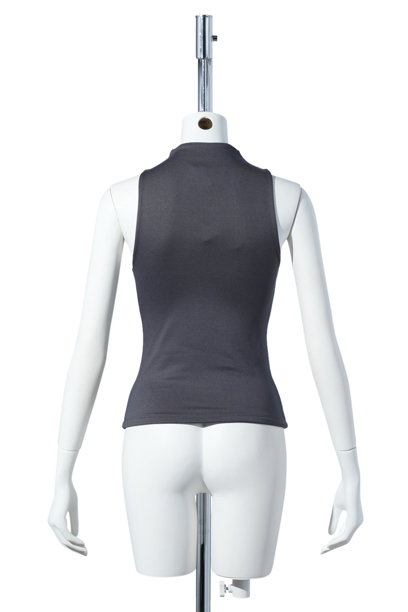 MOCK NECK CONTOUR TANK / CHARCOAL