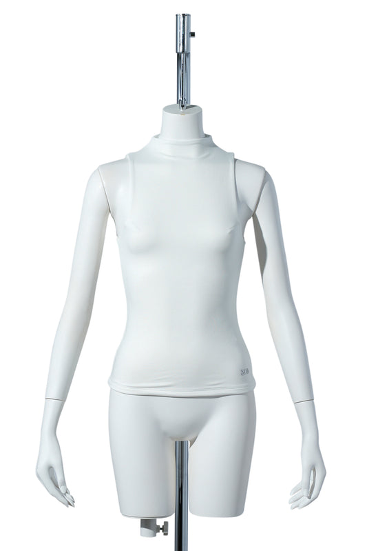 MOCK NECK CONTOUR TANK / WHITE