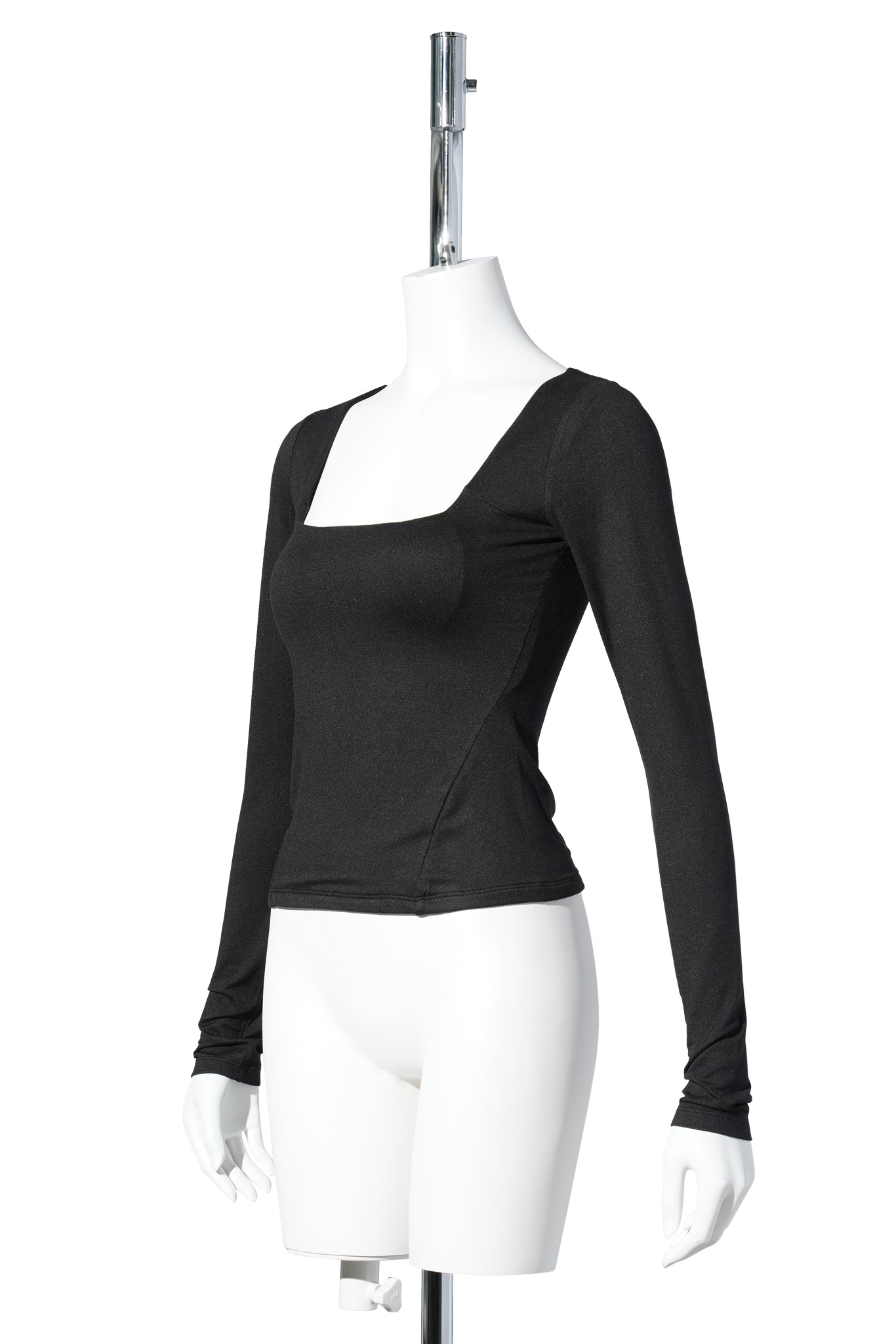 SQ NECK CONTOUR T / BLACK
