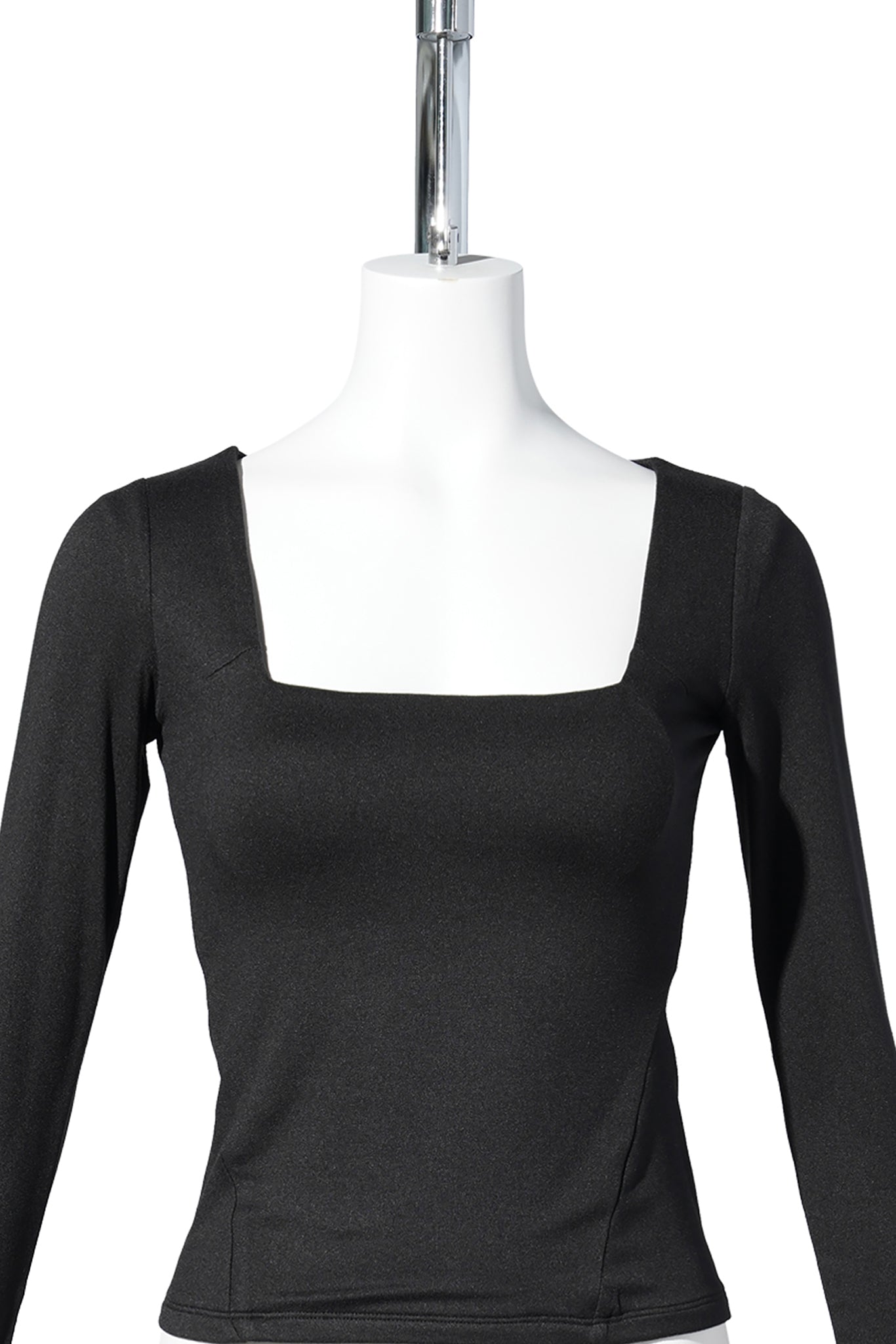 SQ NECK CONTOUR T / BLACK