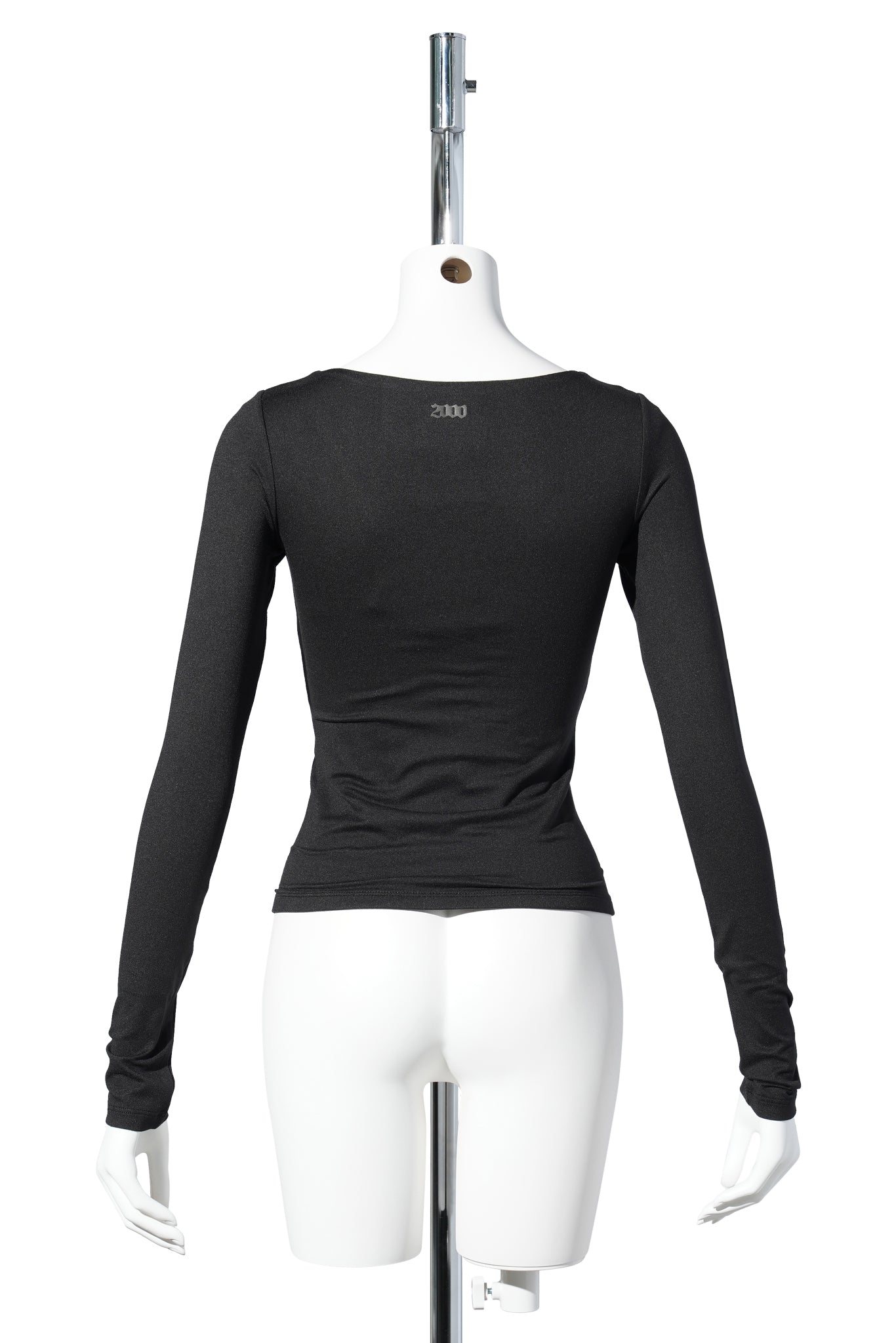 V NECK CONTOUR T / BLACK