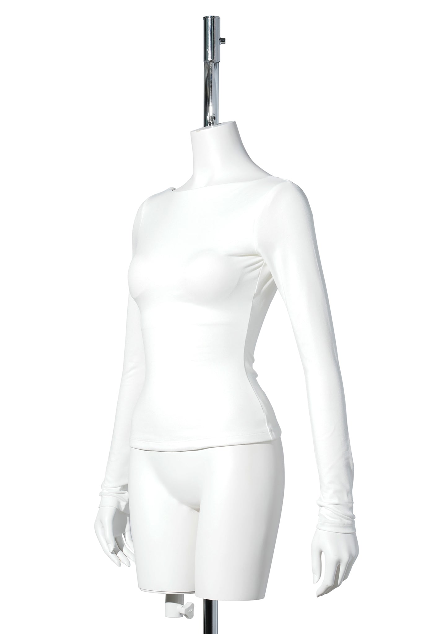 DEEP SCOOP BACK CONTOUR T / WHITE