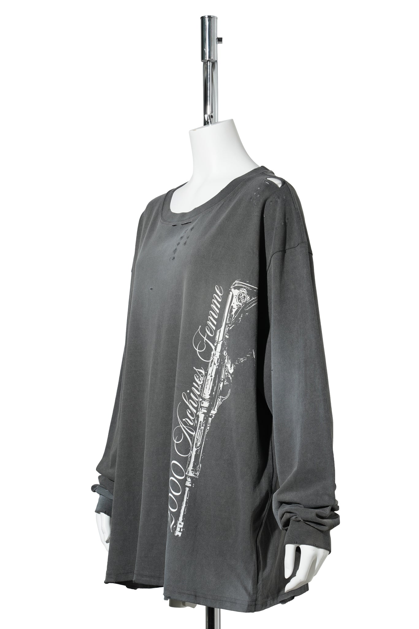 VINTAGE AXE OVERSIZED T-SHIRT / CHARCOAL