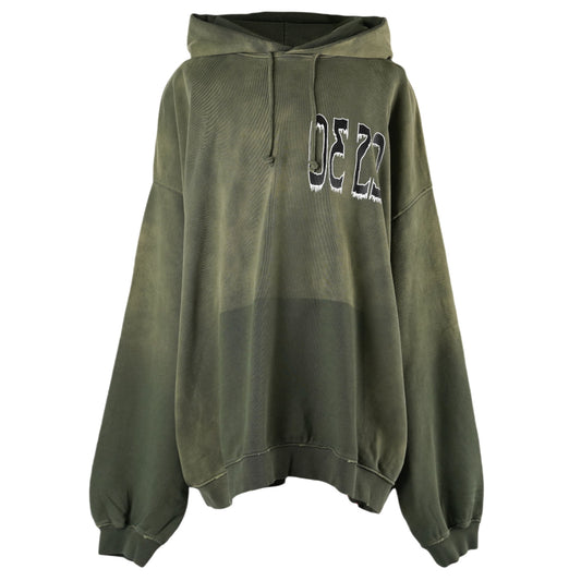 ''SPLICED'' BUBBLE HOODIE / FADED OLIVE DRAB