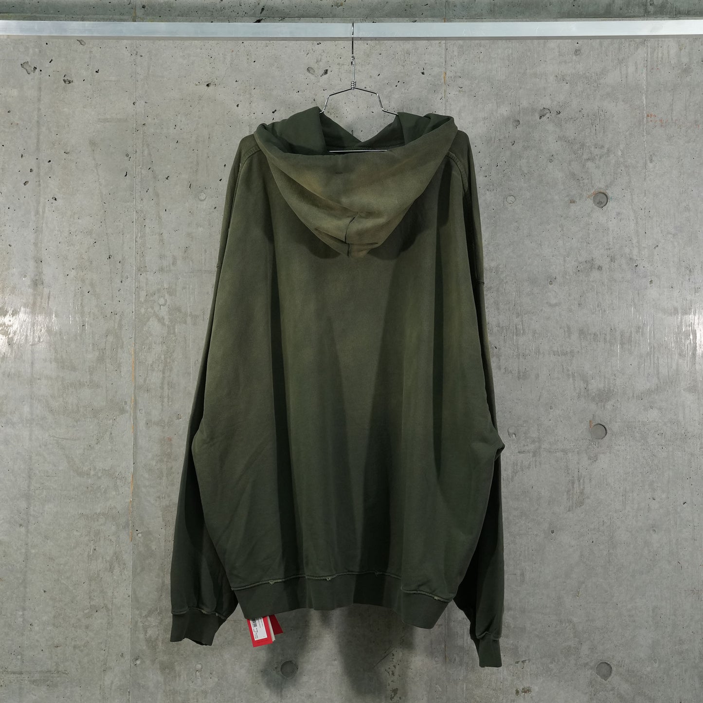 ''SPLICED'' BUBBLE HOODIE / FADED OLIVE DRAB