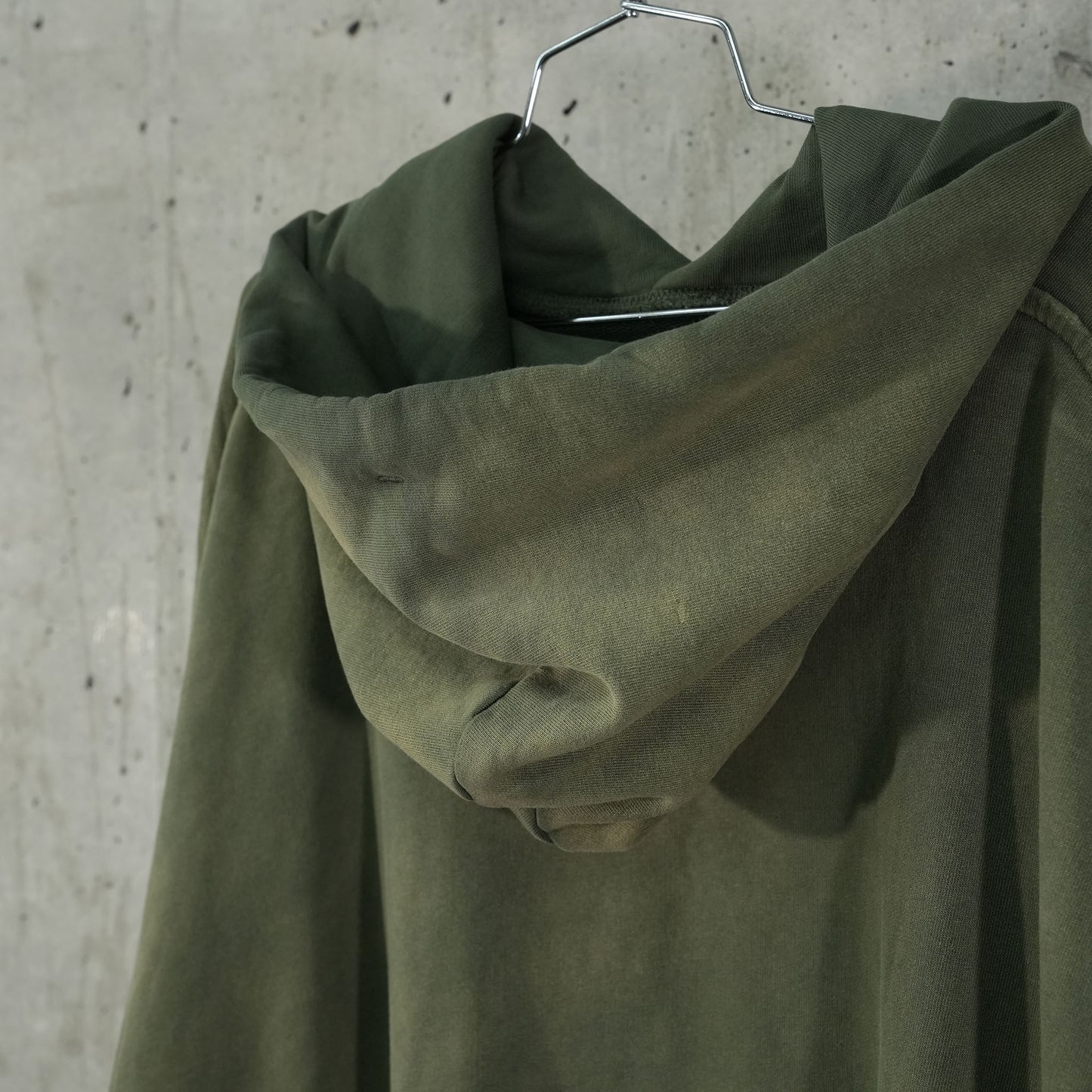 ''SPLICED'' BUBBLE HOODIE / FADED OLIVE DRAB