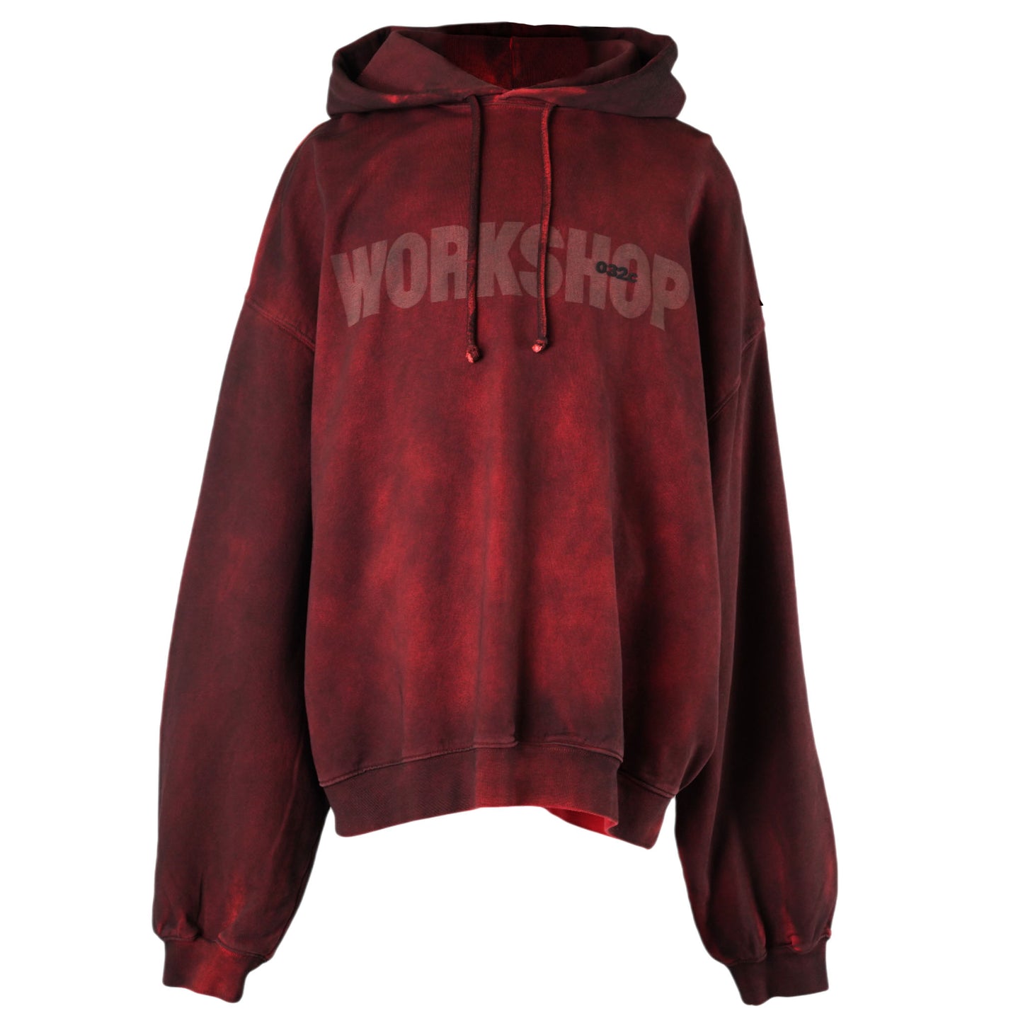 ''ICARUS WITH NO SUN'' BUBBLE HOODIE / STAINED RED