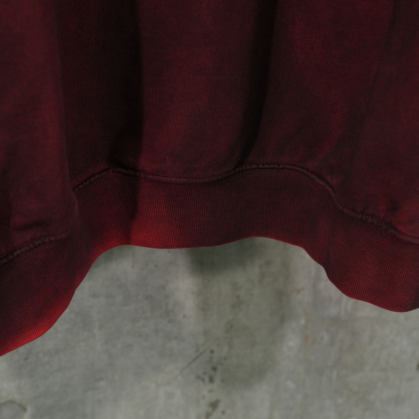 ''ICARUS WITH NO SUN'' BUBBLE HOODIE / STAINED RED