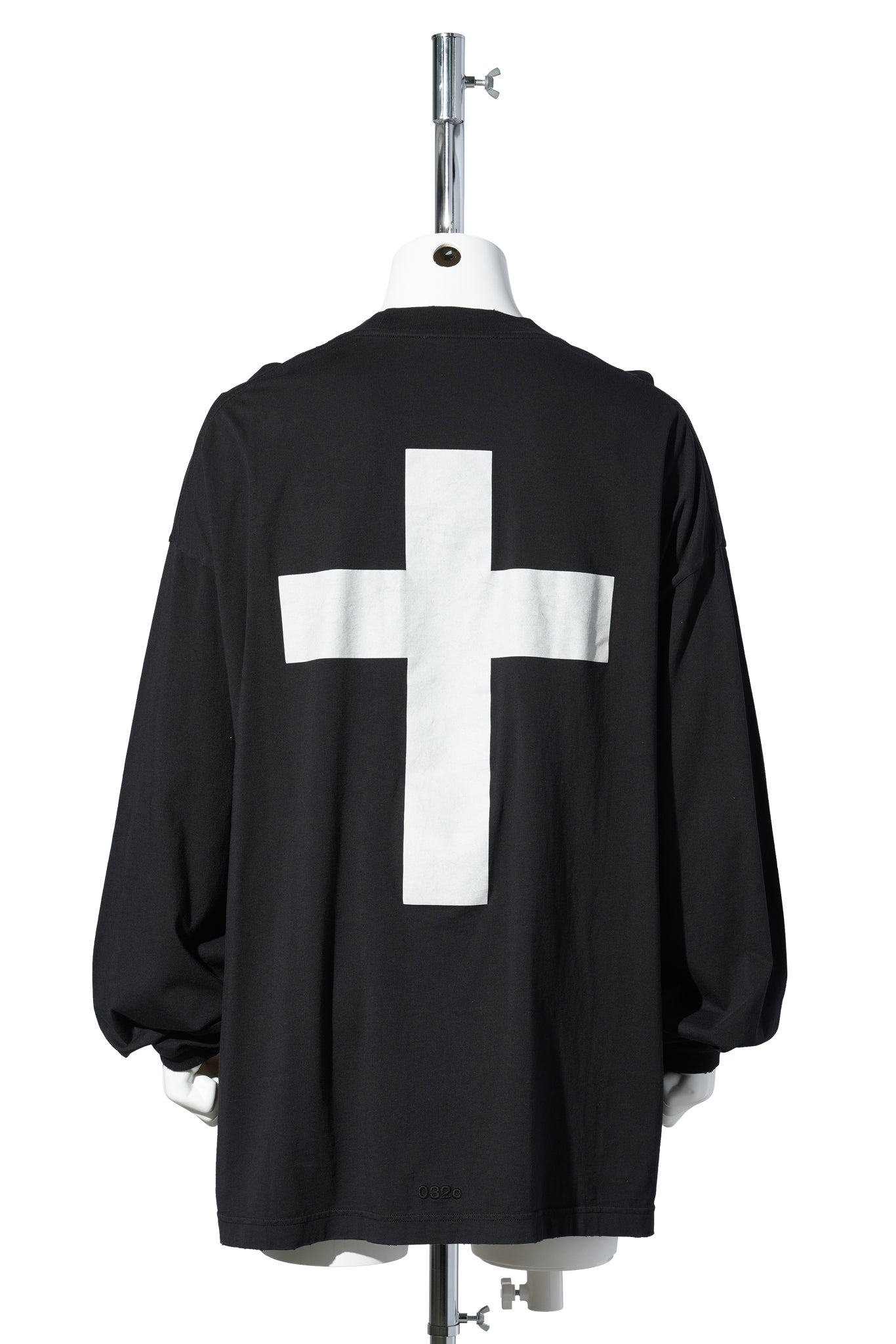 "FAINTING CROSS" OVERSIZED LONGSLEEVE / WASHED BLACK