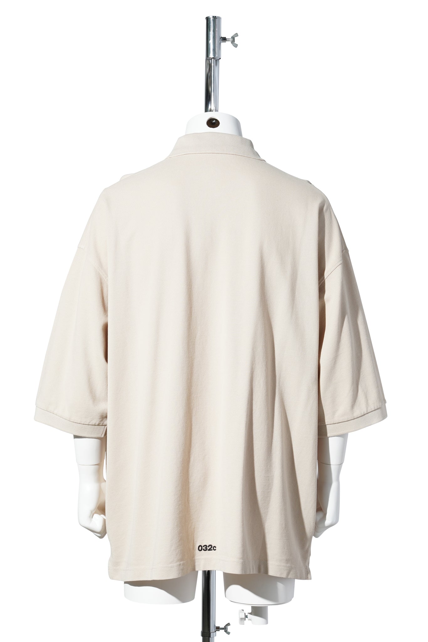 "FAINTING CROSS" OVERSIZED POLO SHIRT / SAND