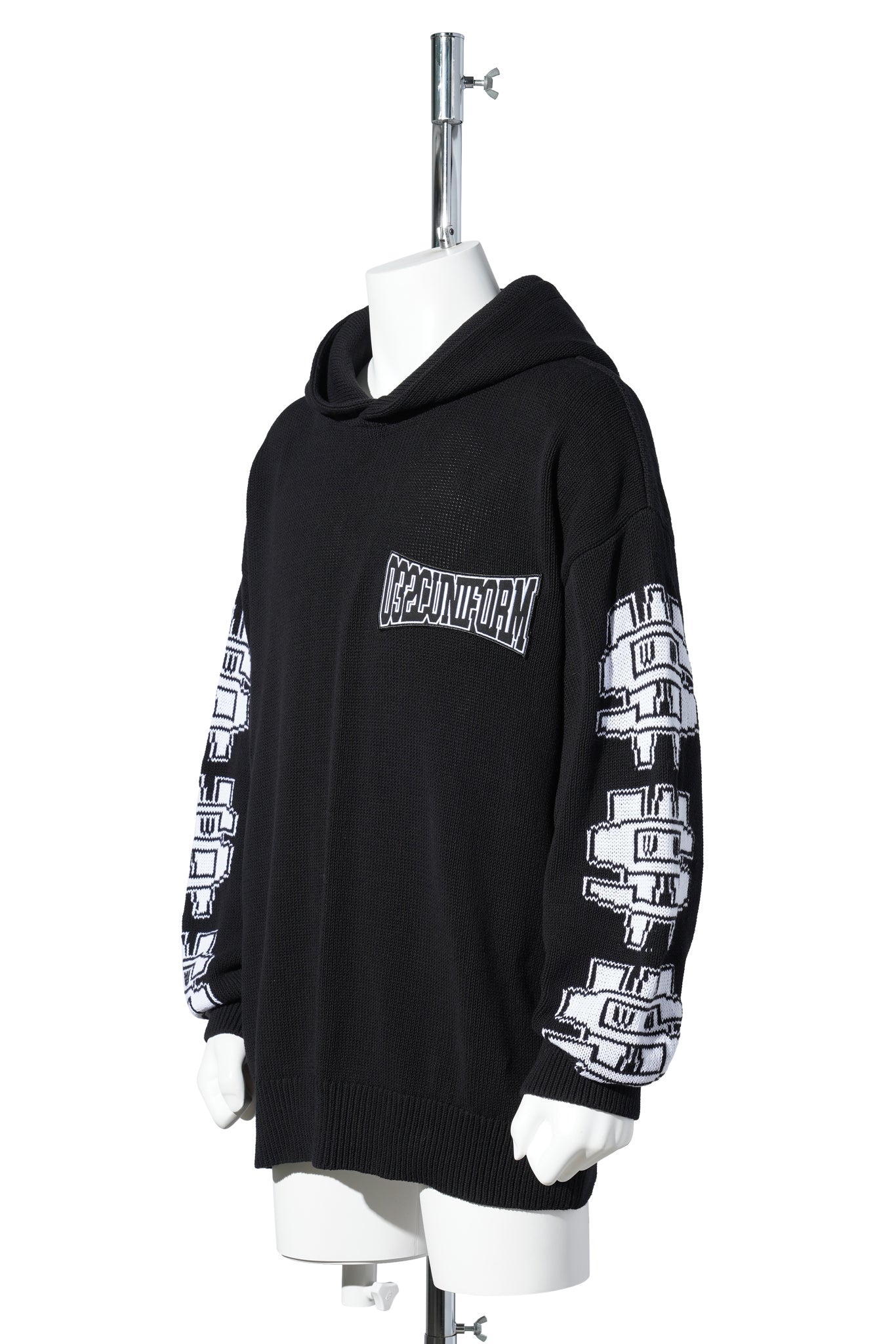 "ONE DOLLAR BILL" KNIT HOODIE / BLACK