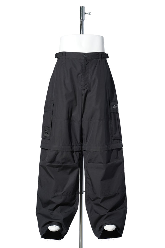 "DOUBLE-EDGED SWORD" CARGO PANTS / BLACK