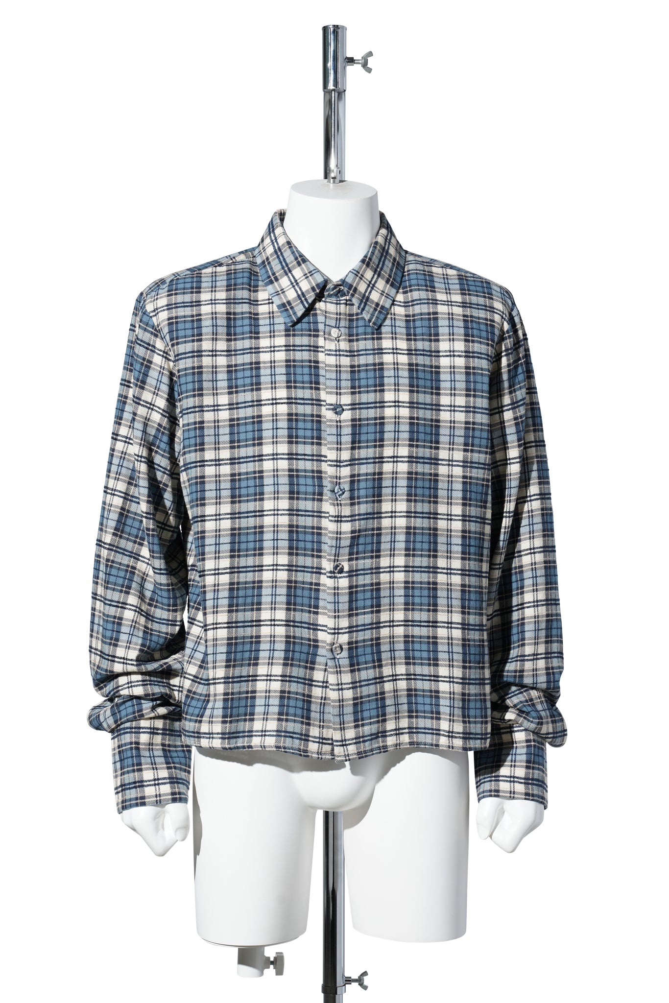 CROPPED SHIRT WITH SHOULDER PAD / SAND