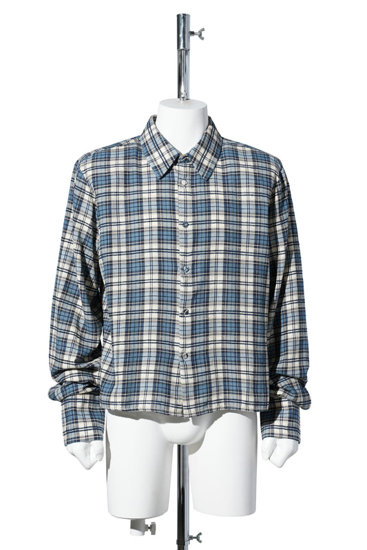 CROPPED SHIRT WITH SHOULDER PAD / SAND