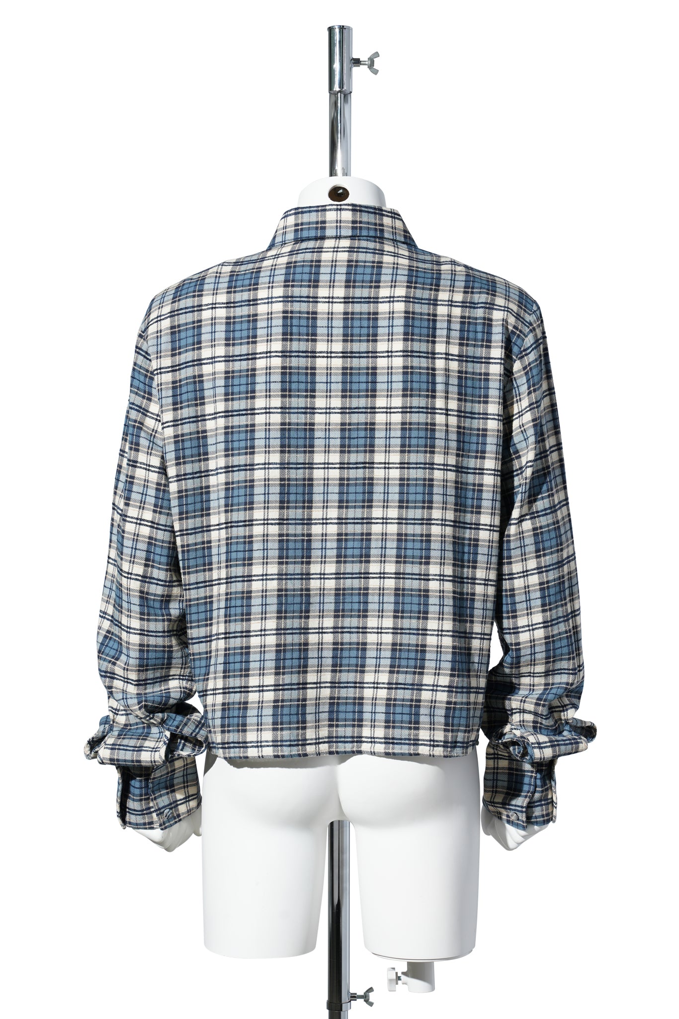 CROPPED SHIRT WITH SHOULDER PAD / SAND