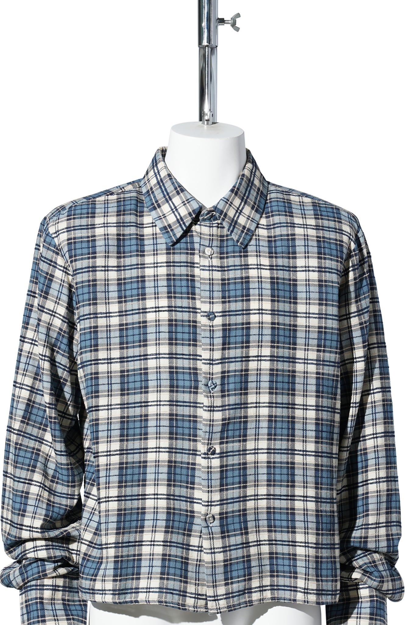 CROPPED SHIRT WITH SHOULDER PAD / SAND