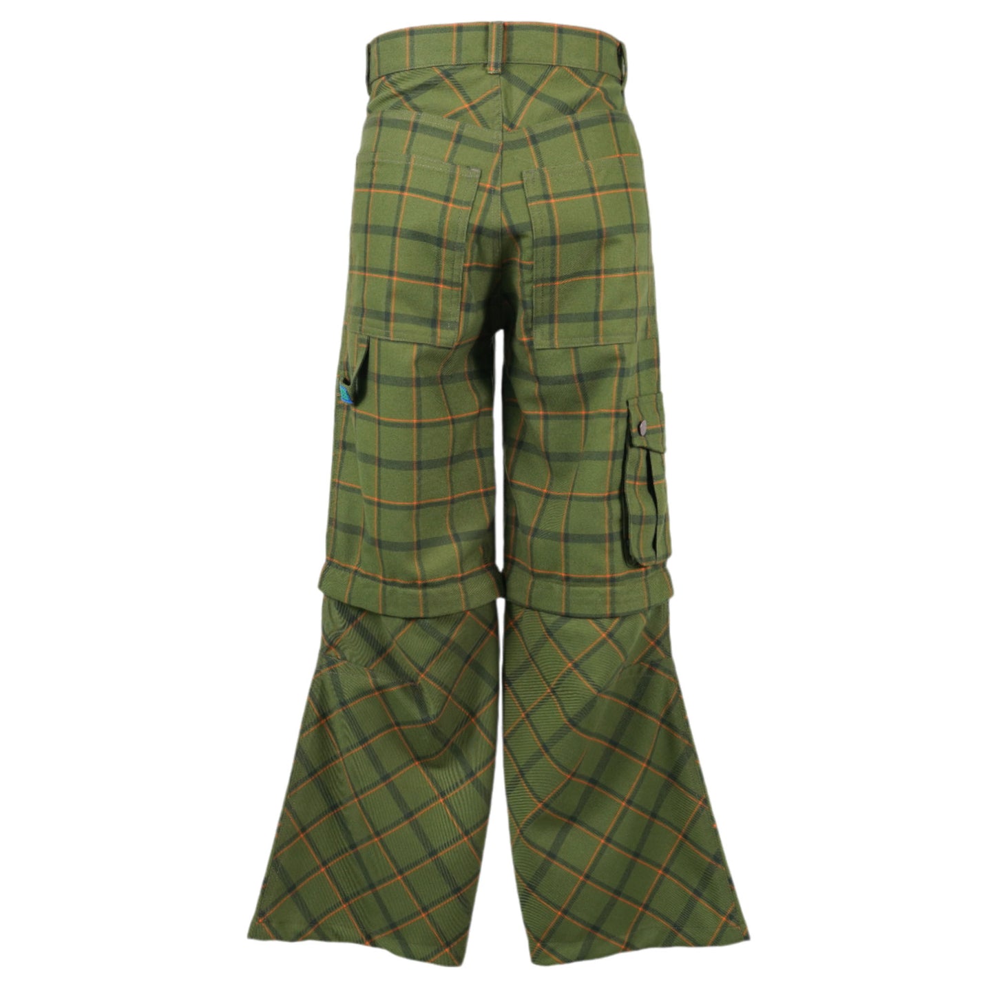 (Mod. 23 - Col. 14) GREEN PLAID CARGO PANTS