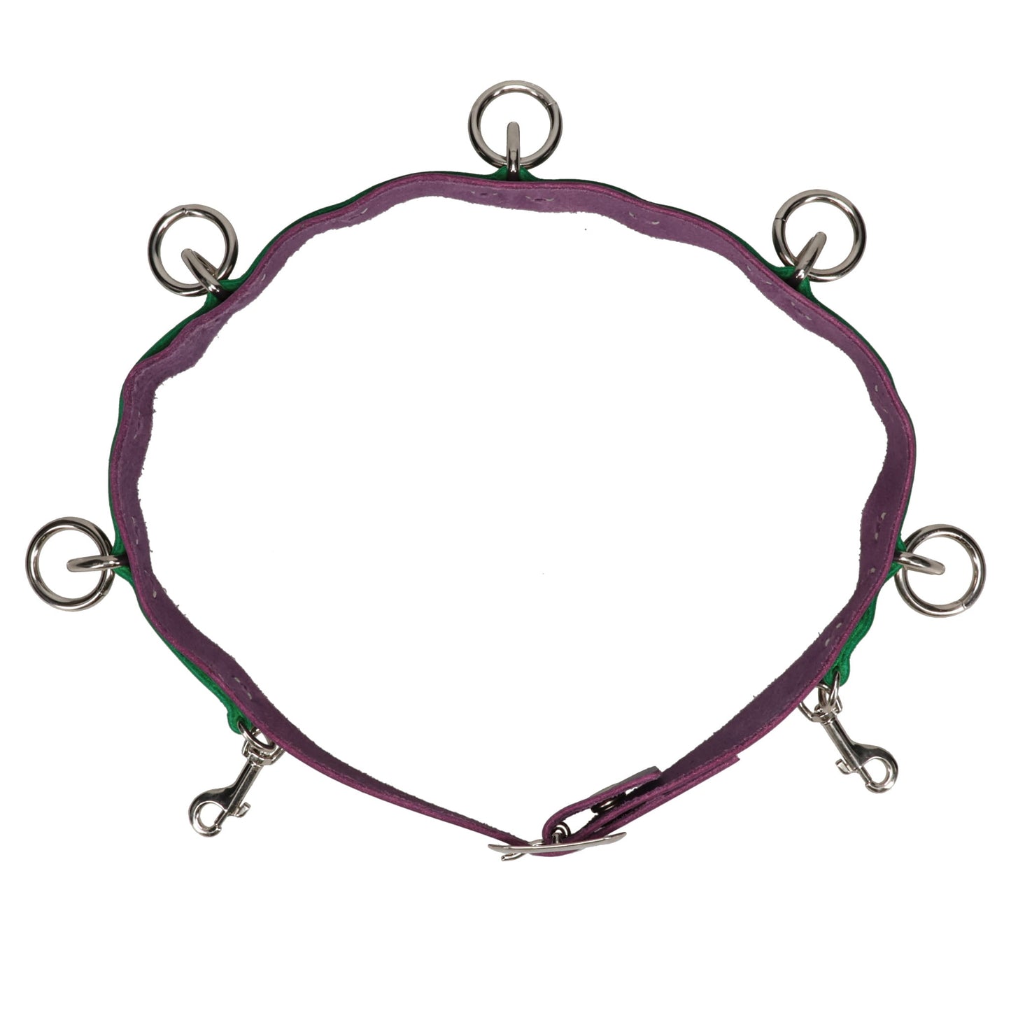 (Acc. 5BN - Col. 4) PURPLE/GREEN NARROW BONDAGE BELT