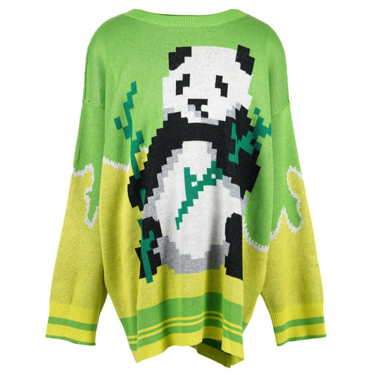 PANDA KNIT TOP / GRASS