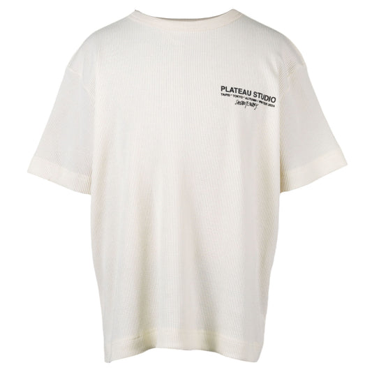 2024 LOGO WAFFLE TEE / WHITE