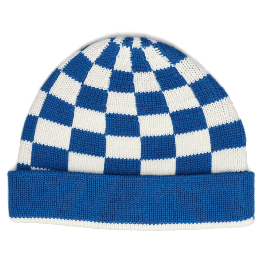 CHECK BEANIE / BLUE