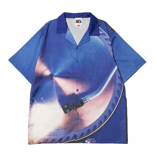 TURNTABLE WIDE SHIRT / BLUE