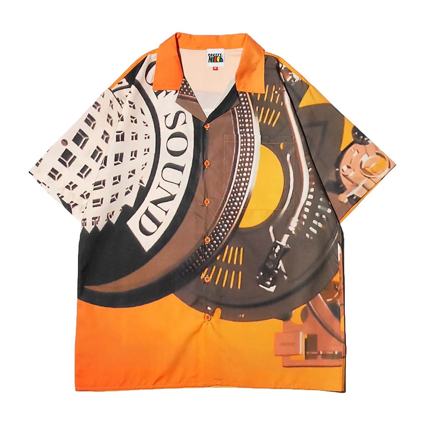 TURNTABLE WIDE SHIRT / ORANGE