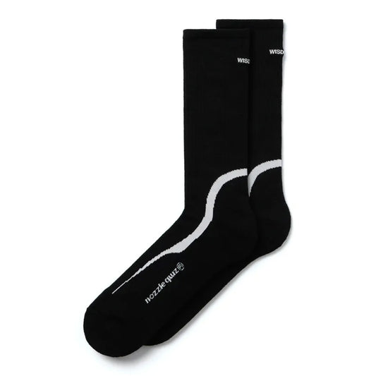 WISDOM® x nozzle quiz OVERCALF SOCKS / BLACK