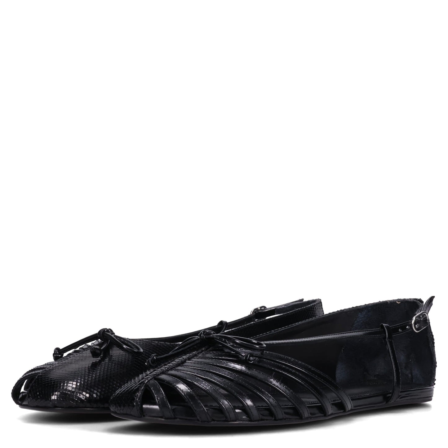 DOUBLE SHOE FLATS / 011:BLACK