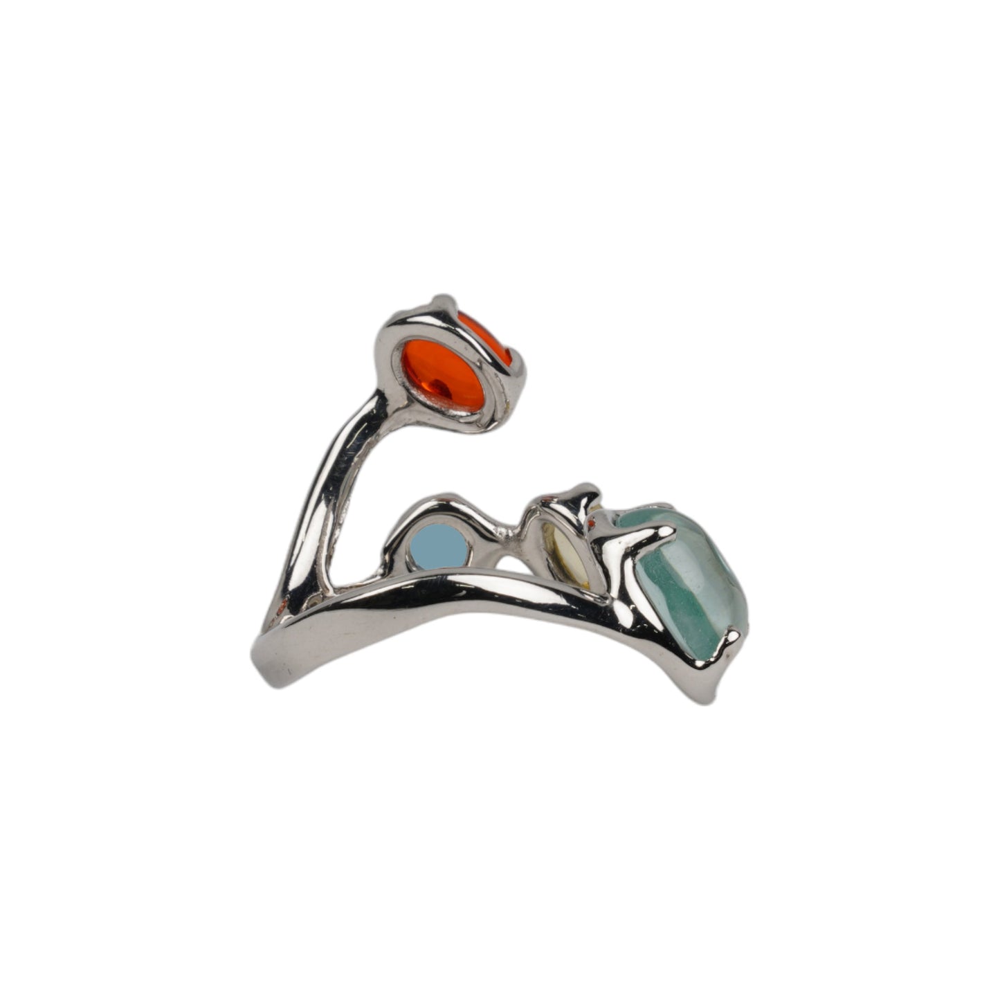 TROPICAL DRIPLET RING RH / 925 STERLING SILVER