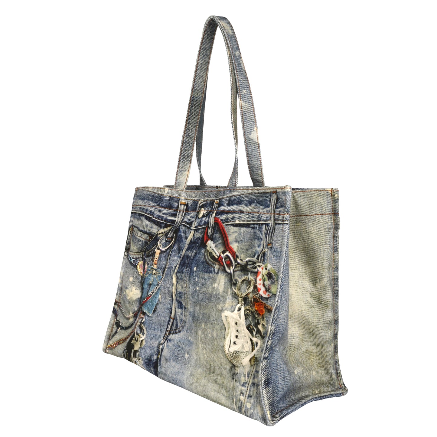 TOTE BAG PRINTED / 863:MID BLUE