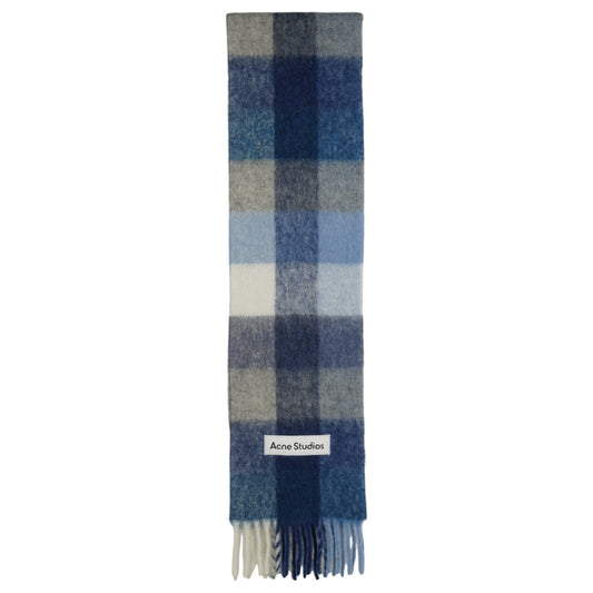 SCARVES / DQF:INDIGO/GREY/LIGHT BLUE