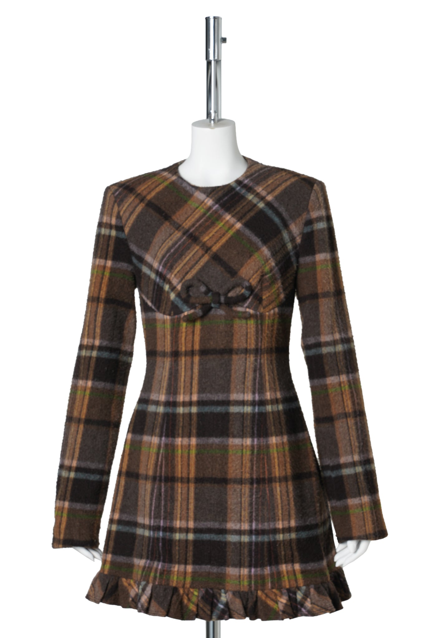 DELFIN CAS CHECK WOOL / MULTI BROWN