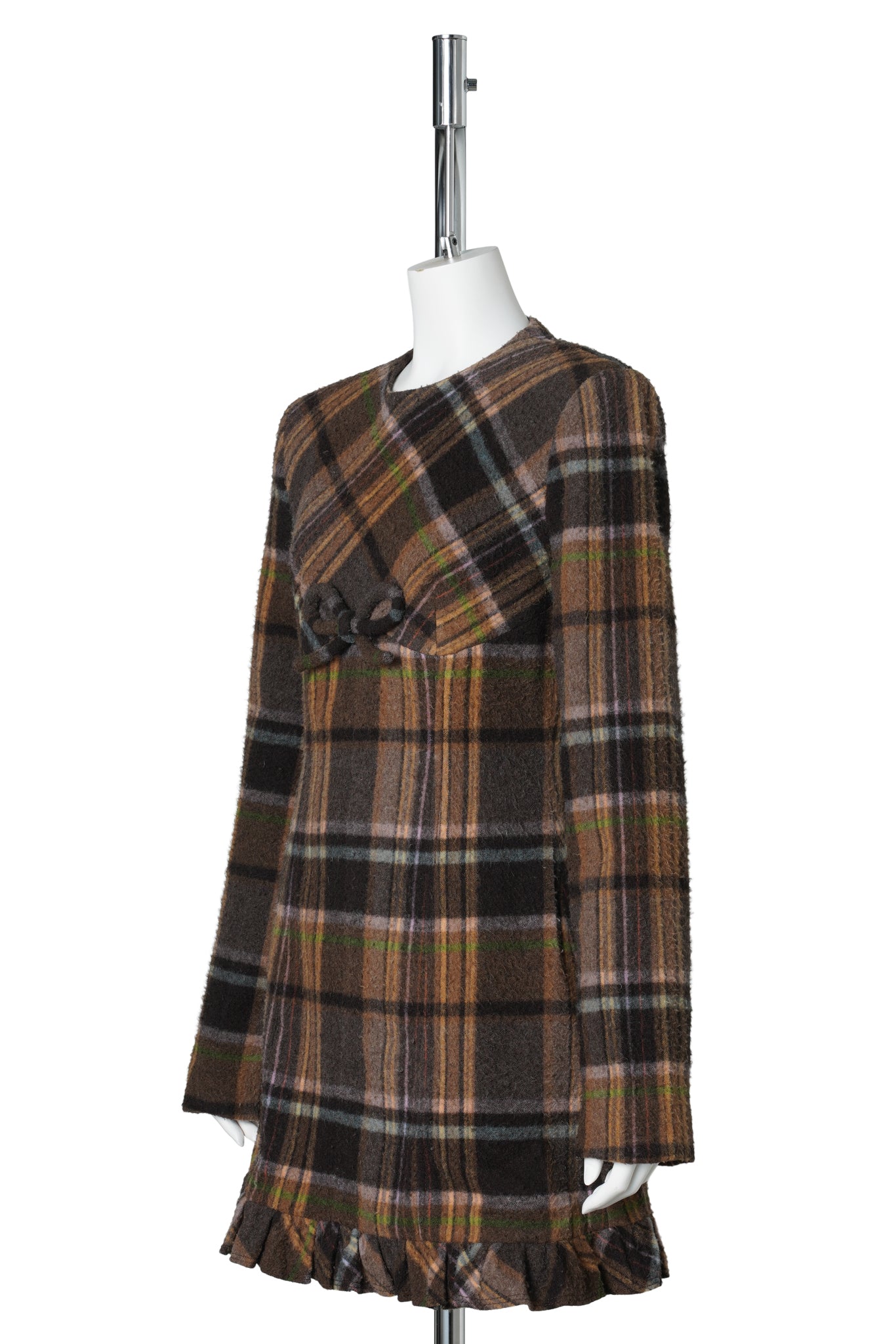 DELFIN CAS CHECK WOOL / MULTI BROWN