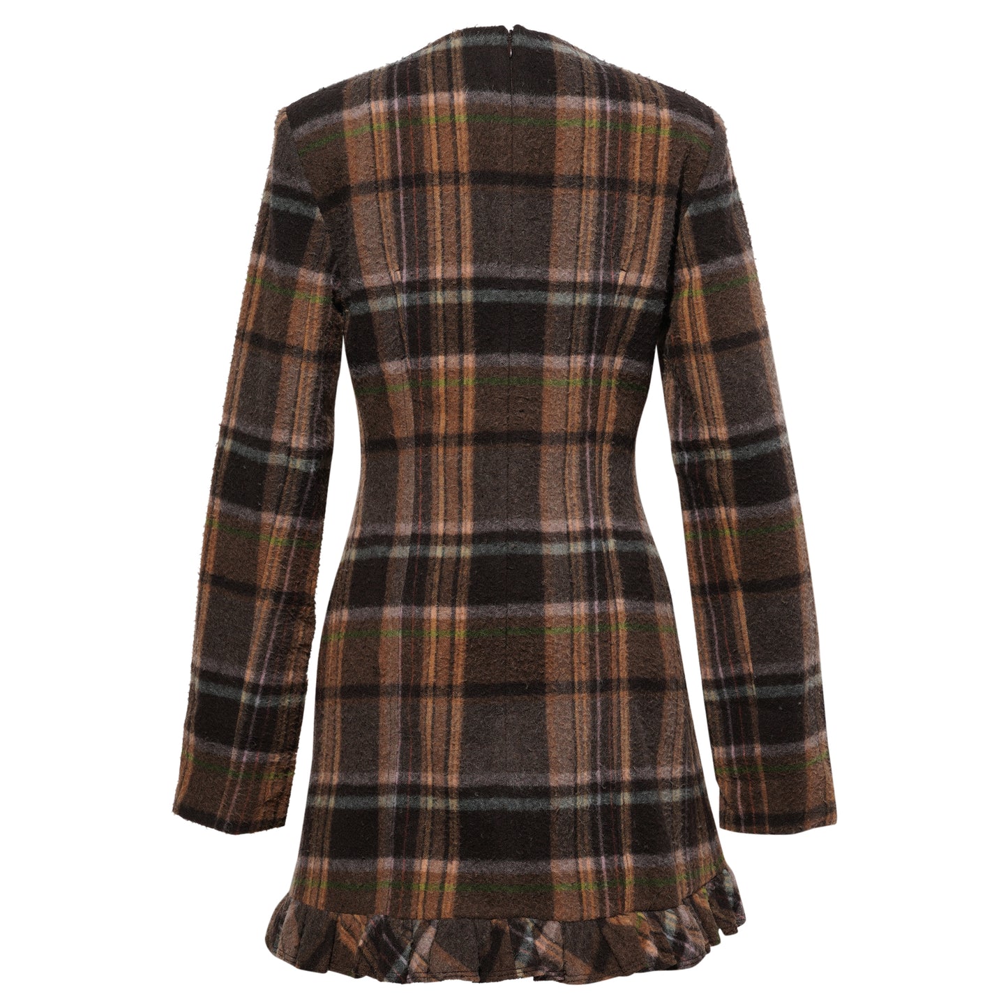 DELFIN CAS CHECK WOOL / MULTI BROWN