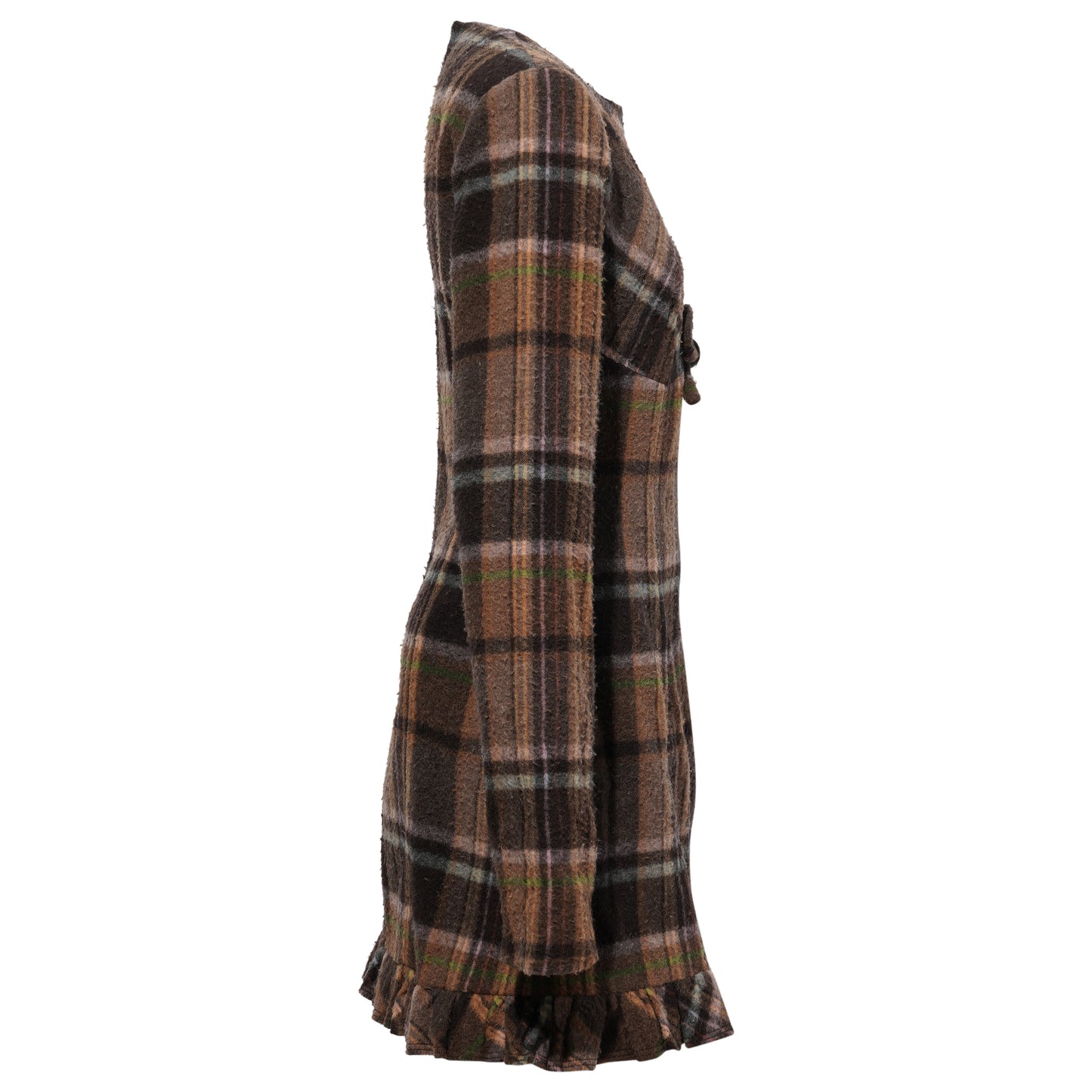DELFIN CAS CHECK WOOL / MULTI BROWN