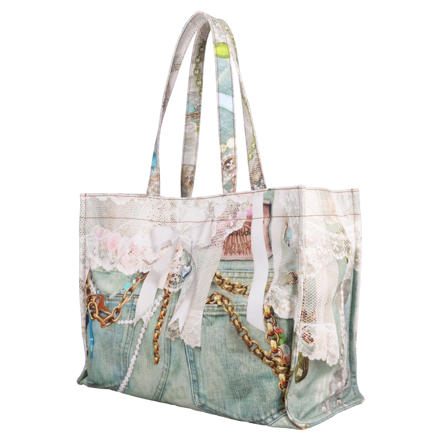 LOGO SHOPPER EW NEW TLO GOTH CUTE / WHITE/GREEN